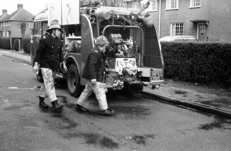 Broadway brigade at a chimney fire in Orchard Avenue