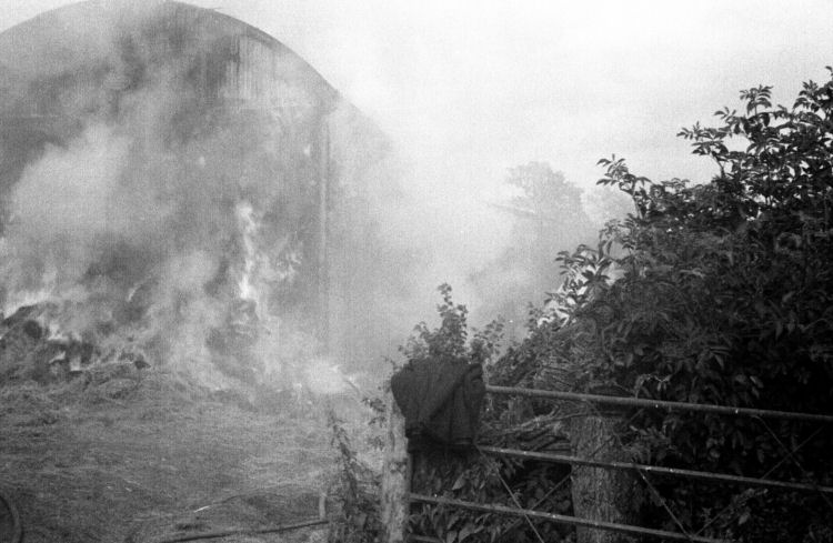 The barn at Saintbury ,well alight