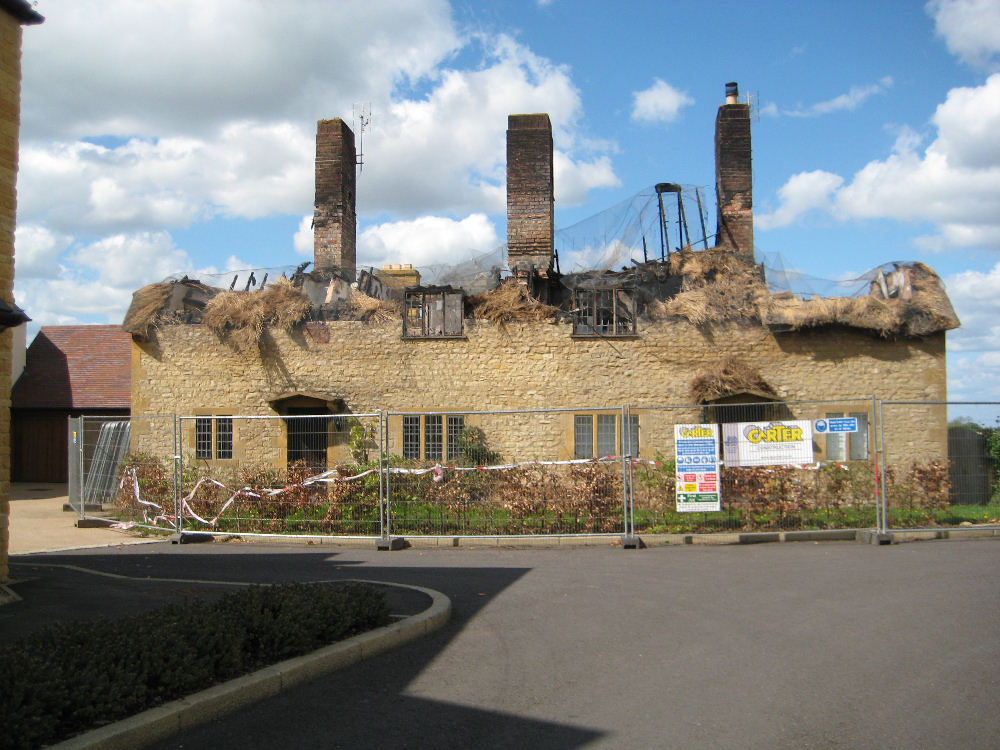 Burnt out cottages 2009