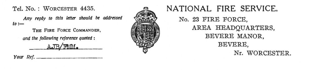 National Fire Service letter head